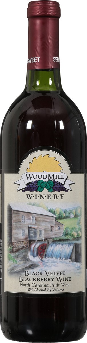 slide 7 of 9, WoodMill Winery Semi-Sweet Black Velvet Blackberry Wine 750 ml, 750 ml