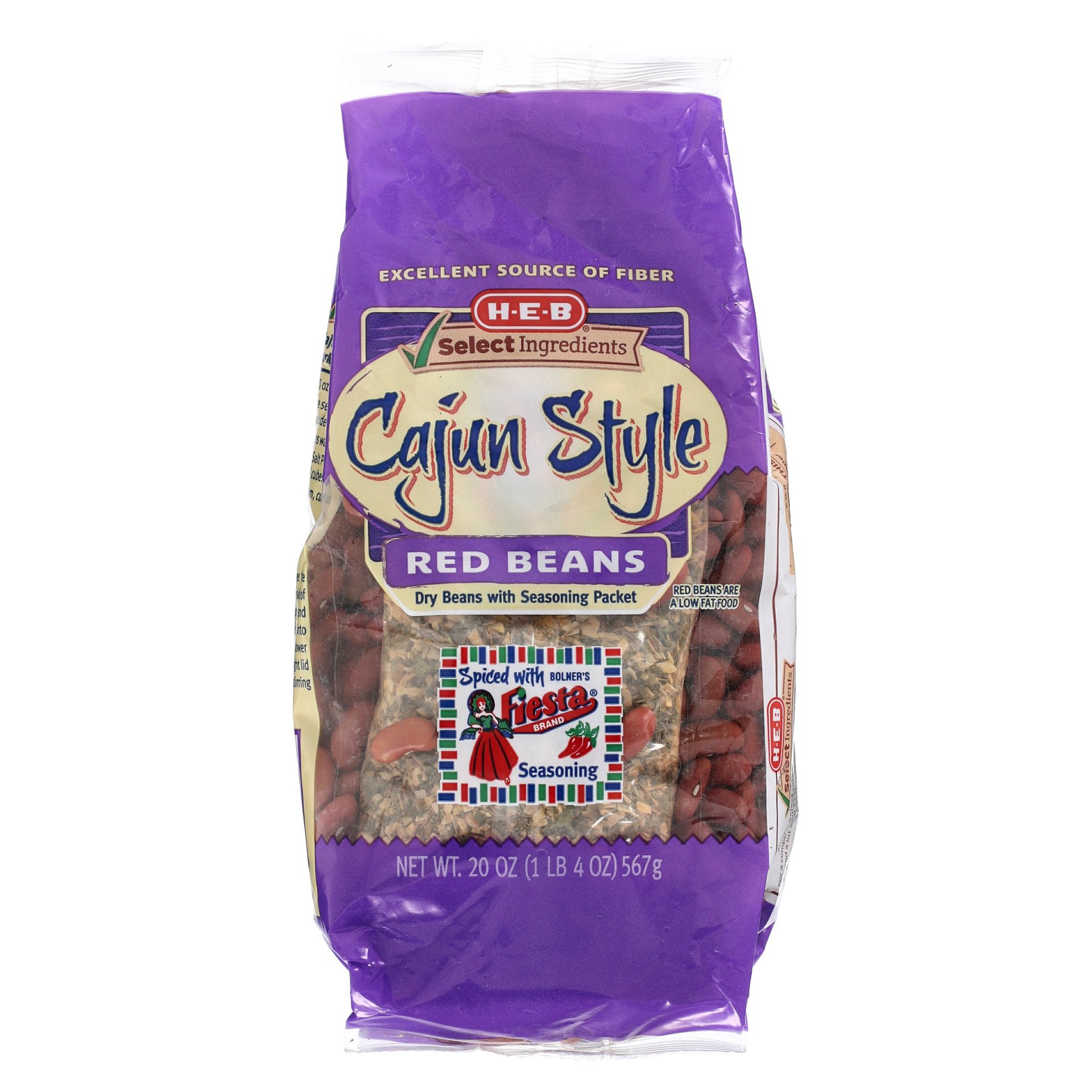slide 1 of 1, H-E-B Cajun Style Red Beans, 20 oz