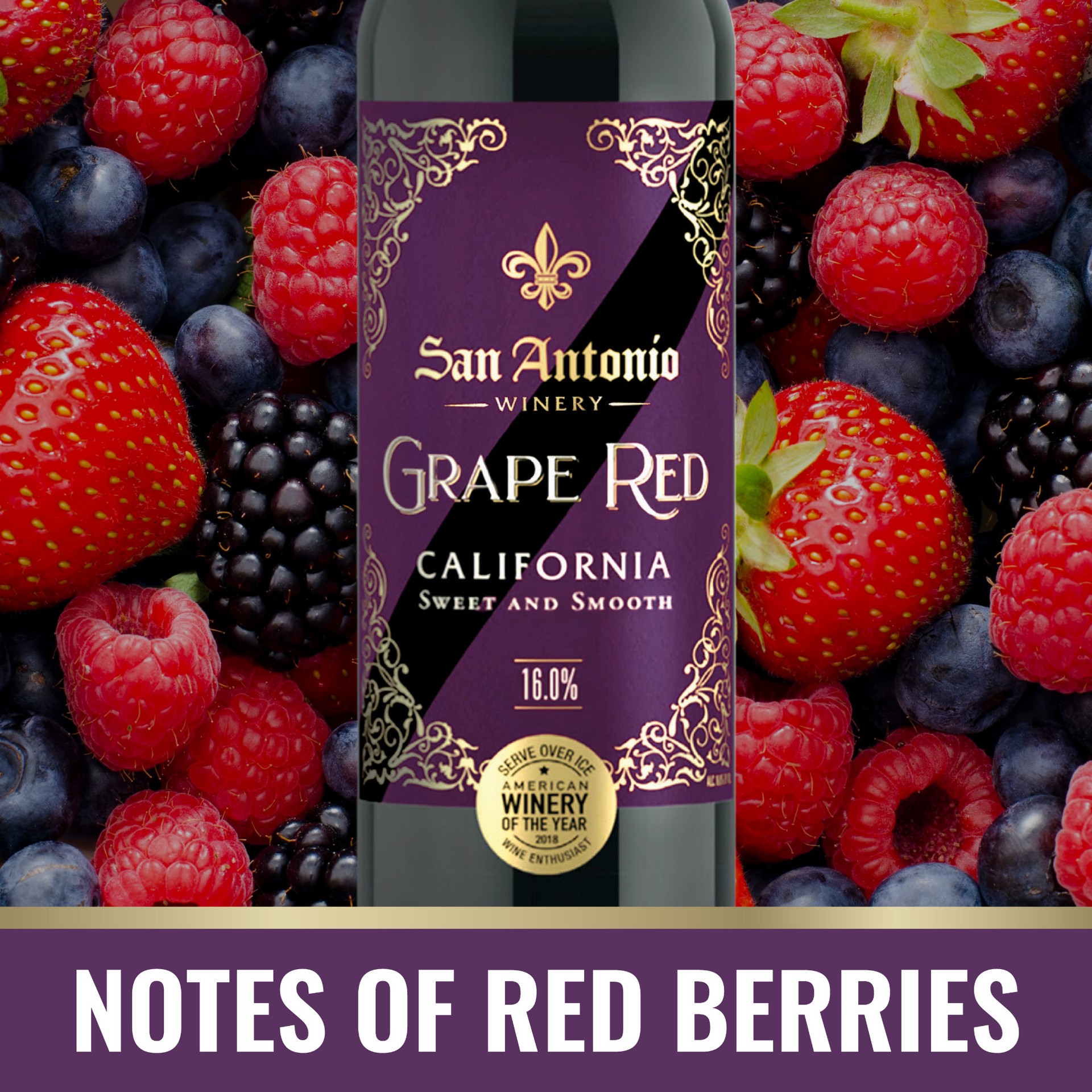 slide 5 of 7, San Antonio Grape Red Blend, 750 ml