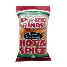 slide 1 of 1, Yoder's Hot & Spicy Pork Rinds - 3.5 oz, 3.5 oz