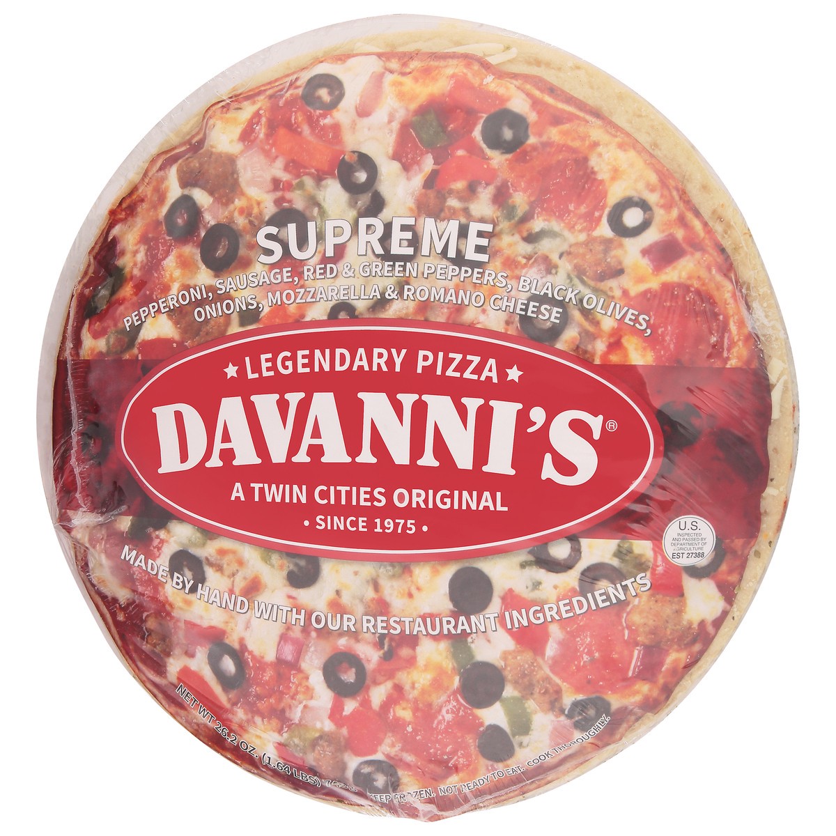 slide 5 of 12, Davanni's Legendary Supreme Pizza 26.2 oz, 26.19 oz