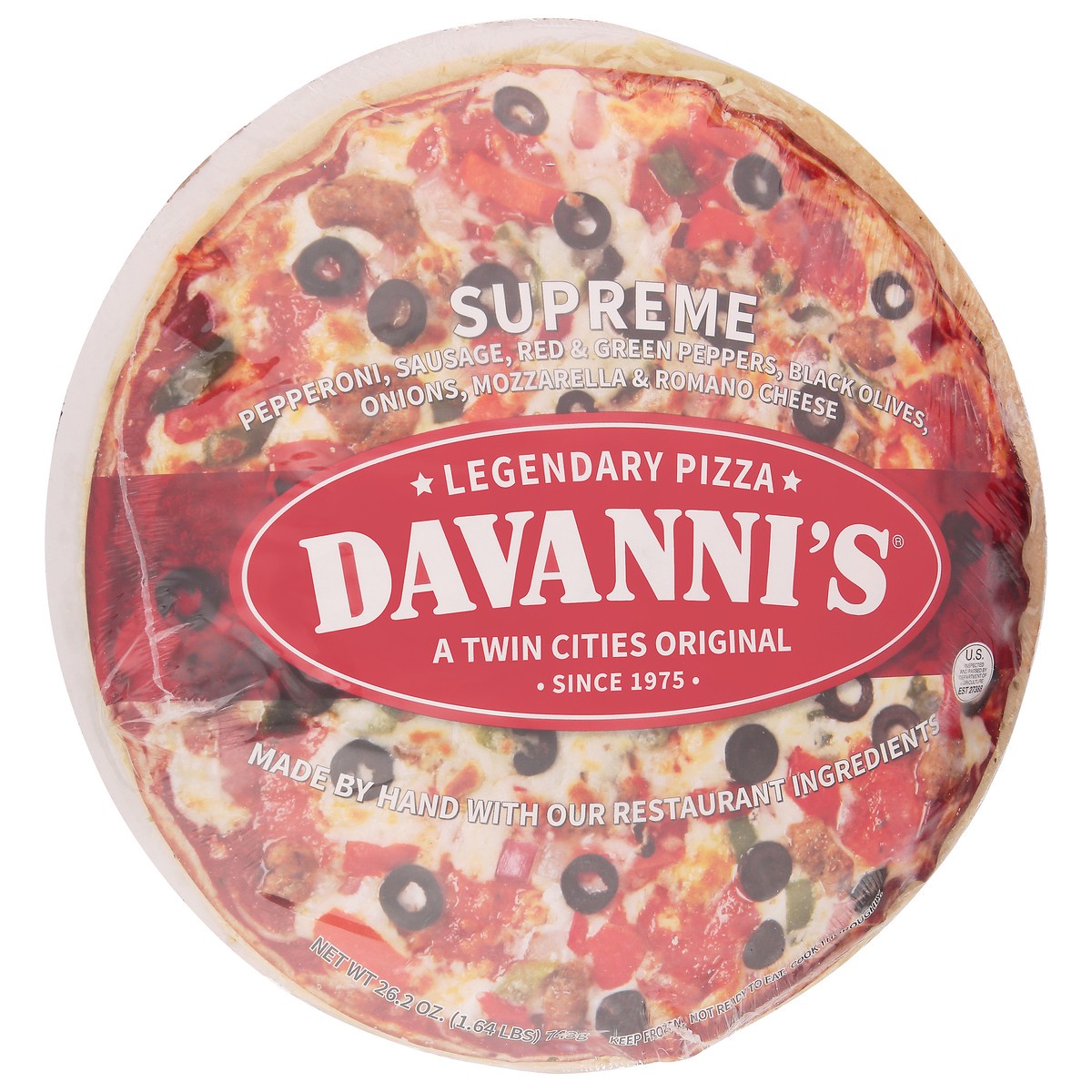 slide 10 of 12, Davanni's Legendary Supreme Pizza 26.2 oz, 26.19 oz
