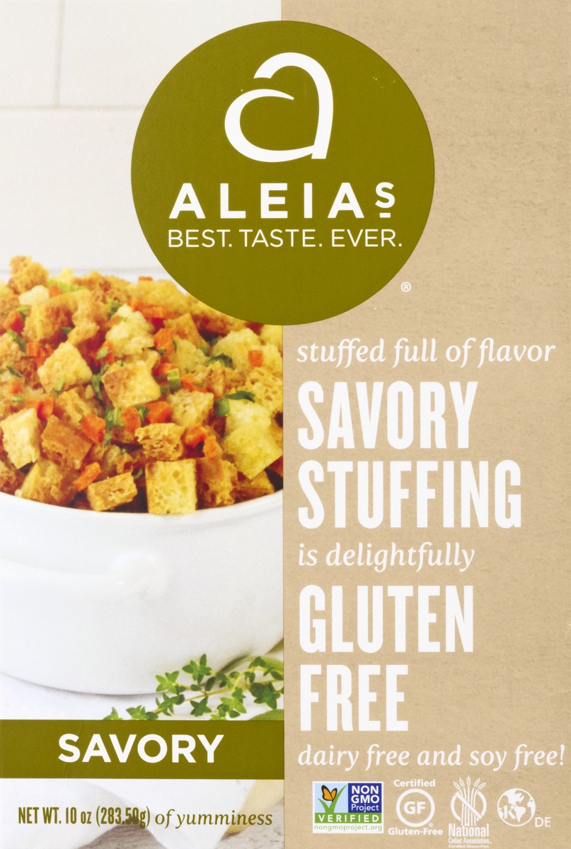 slide 1 of 9, Aleia's Gluten Free Savory Stuffing Mix, 10 oz