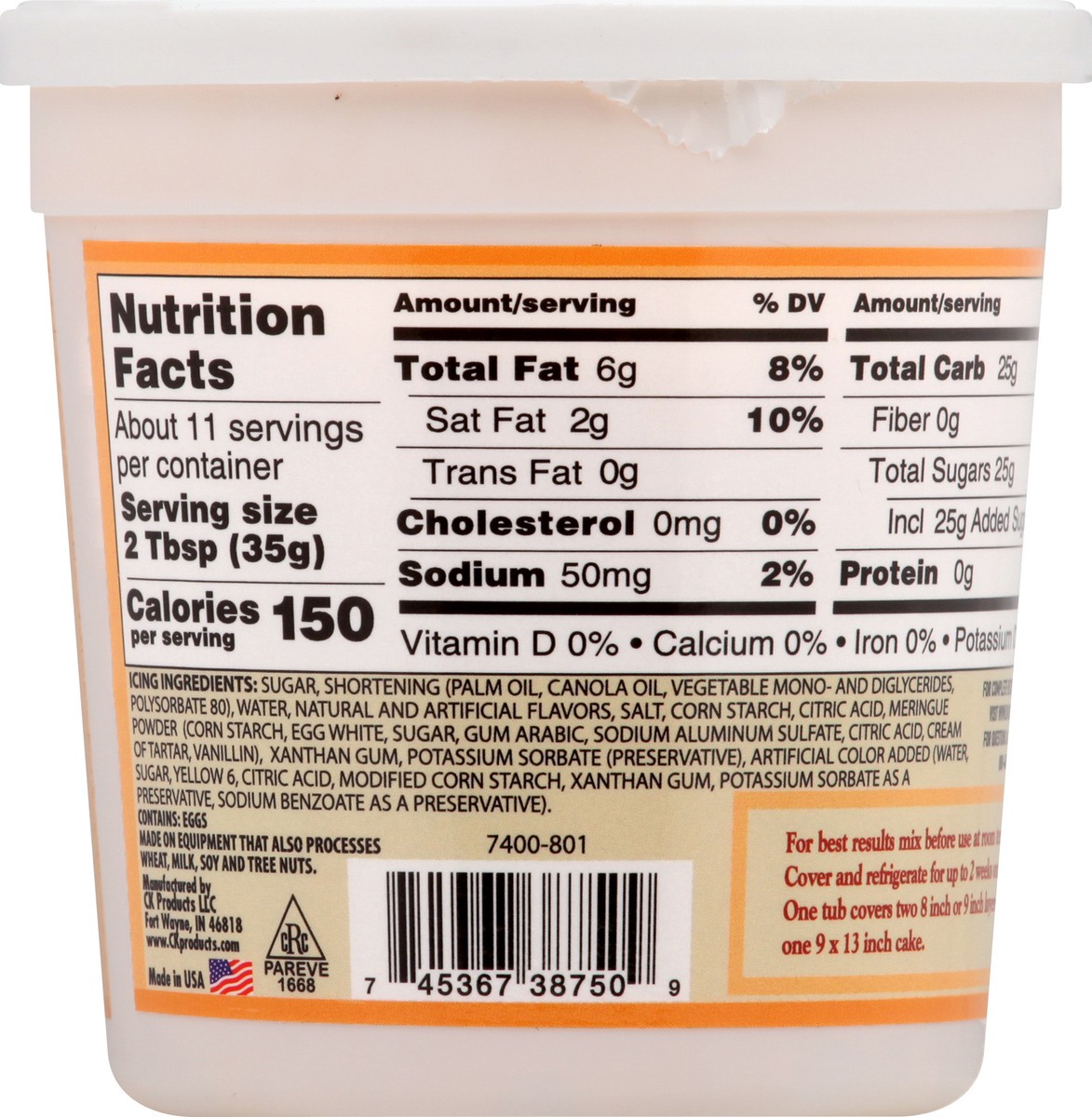 slide 8 of 11, BUDDY VALASTRO FOODS Buttercream Icing 13 oz, 13 oz