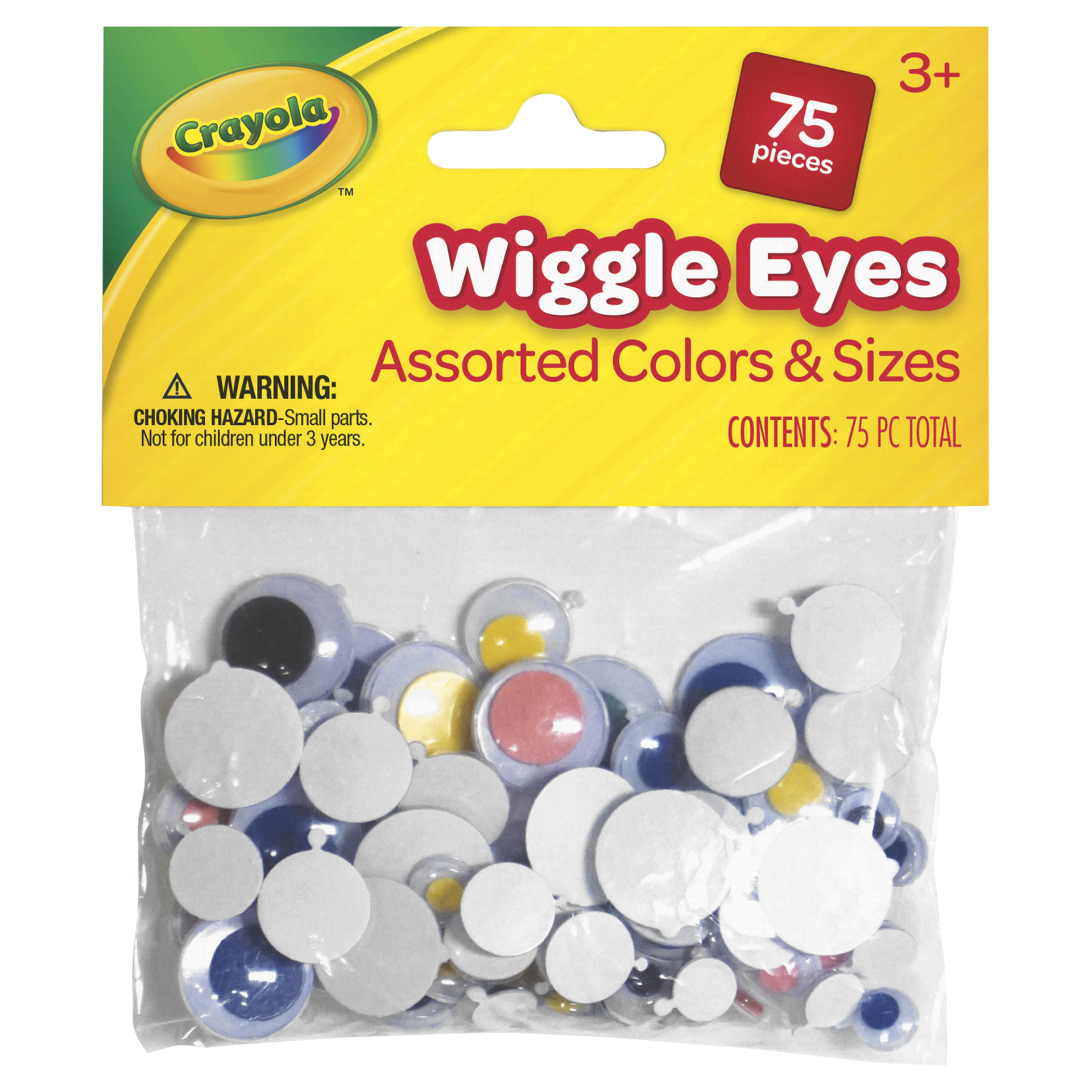 slide 1 of 1, Crayola Colored Wiggly Eyes, 1 ct