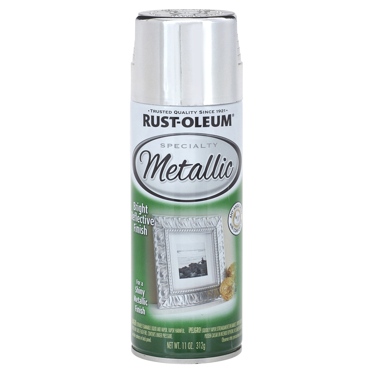 slide 1 of 9, Rust-Oleum Specialty Metallic Spray Paint - 1915830, Silver, 11 oz