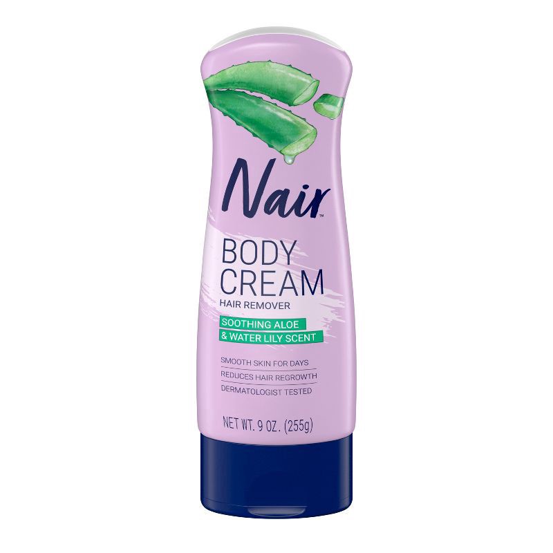 slide 1 of 4, Nair Hair Removal Body Cream, Aloe and Water Lily - 9.0oz, 9 oz