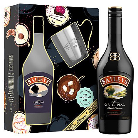 slide 1 of 1, Baileys Original Irish Cream Liqueur Bottle With A Branded Glass Mug - 750 Ml, 750 ml