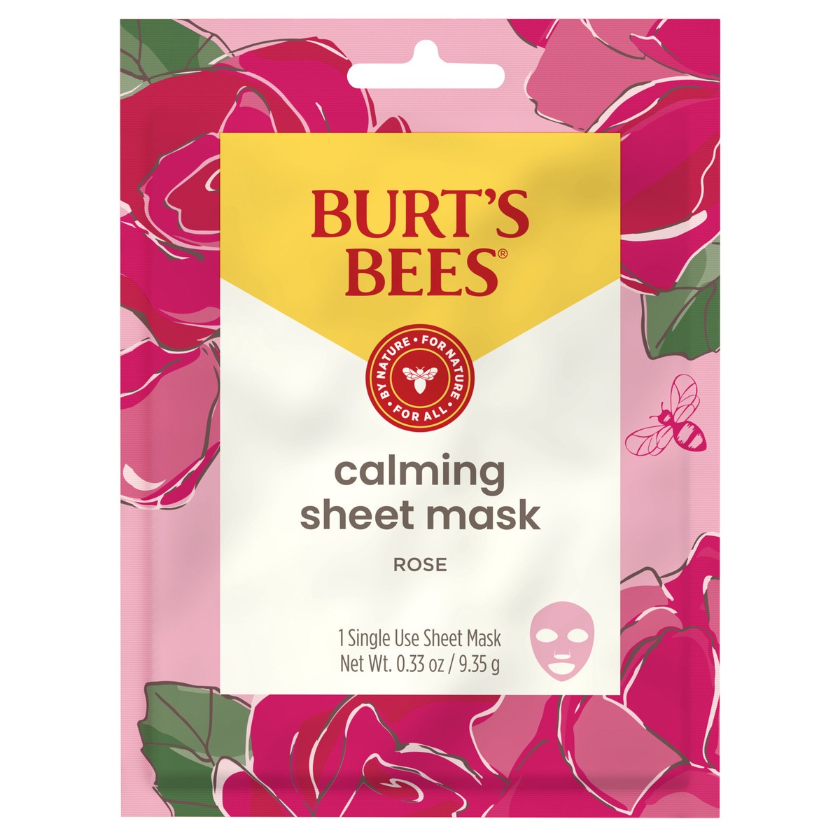 slide 1 of 76, Burt's Bees Calming Sheet Mask with Rose 1 ea, 0.33 oz