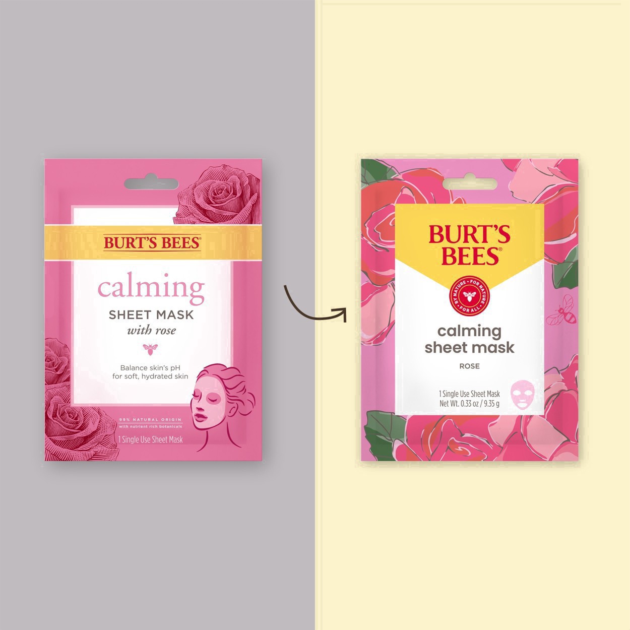 slide 45 of 76, Burt's Bees Calming Sheet Mask with Rose 1 ea, 0.33 oz