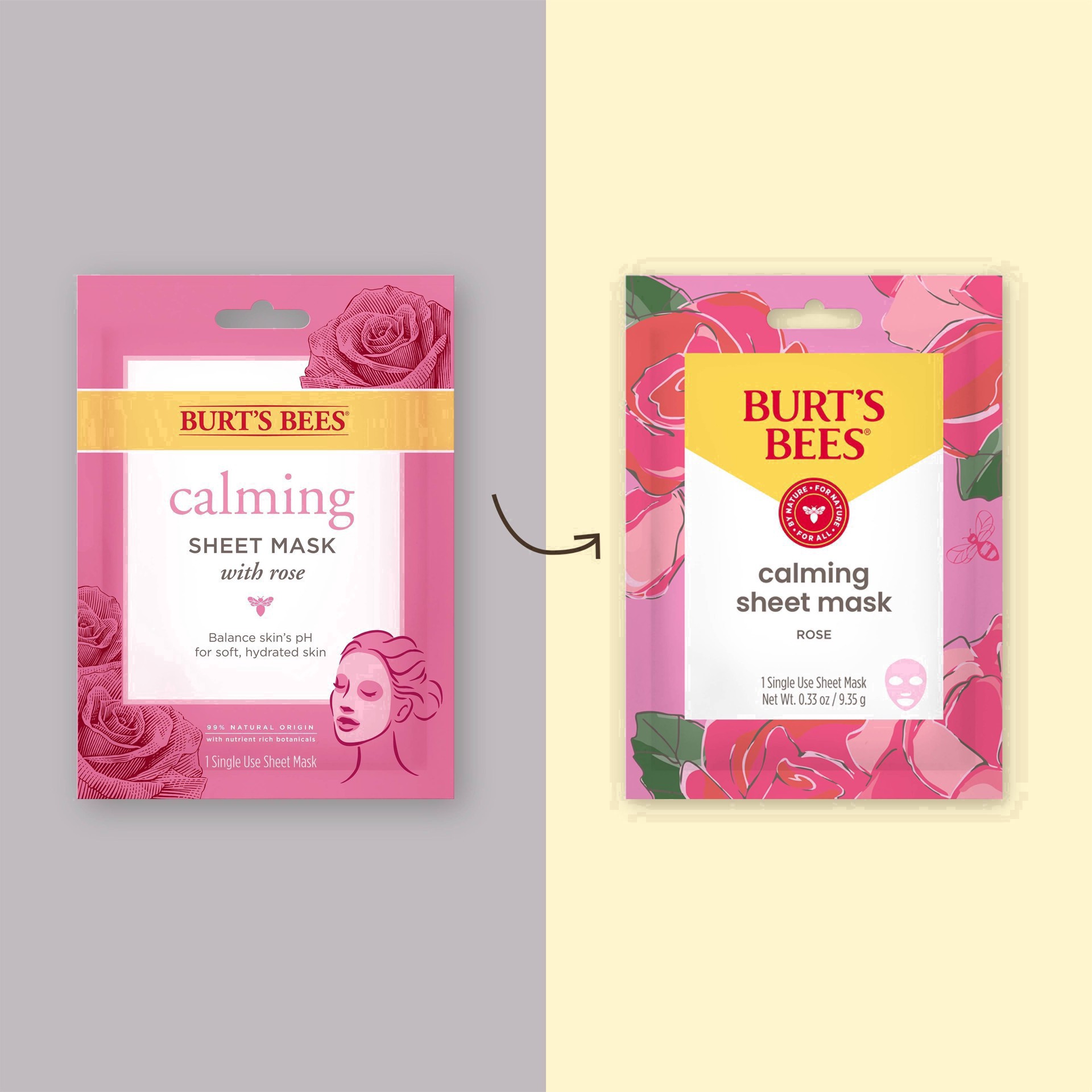 slide 33 of 76, Burt's Bees Calming Sheet Mask with Rose 1 ea, 0.33 oz
