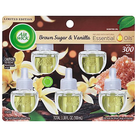 slide 1 of 1, Air Wick Piso Rfl Brown Sugar & Vanilla - 5-.67 FZ, 0.67 fl oz