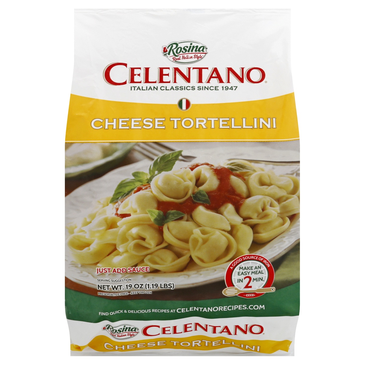 slide 1 of 1, Celentano Cheese Tortellini, 19 oz