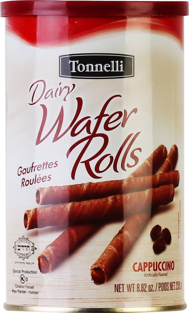 slide 1 of 1, Tonelli Wafer Rolls Cappuccino, 8.8 oz