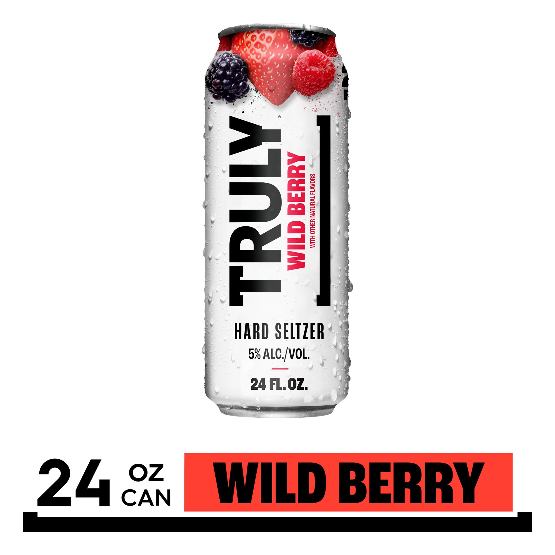 slide 1 of 6, TRULY Hard Seltzer Wild Berry (24 fl. oz. Can), 12 ct; 24 oz