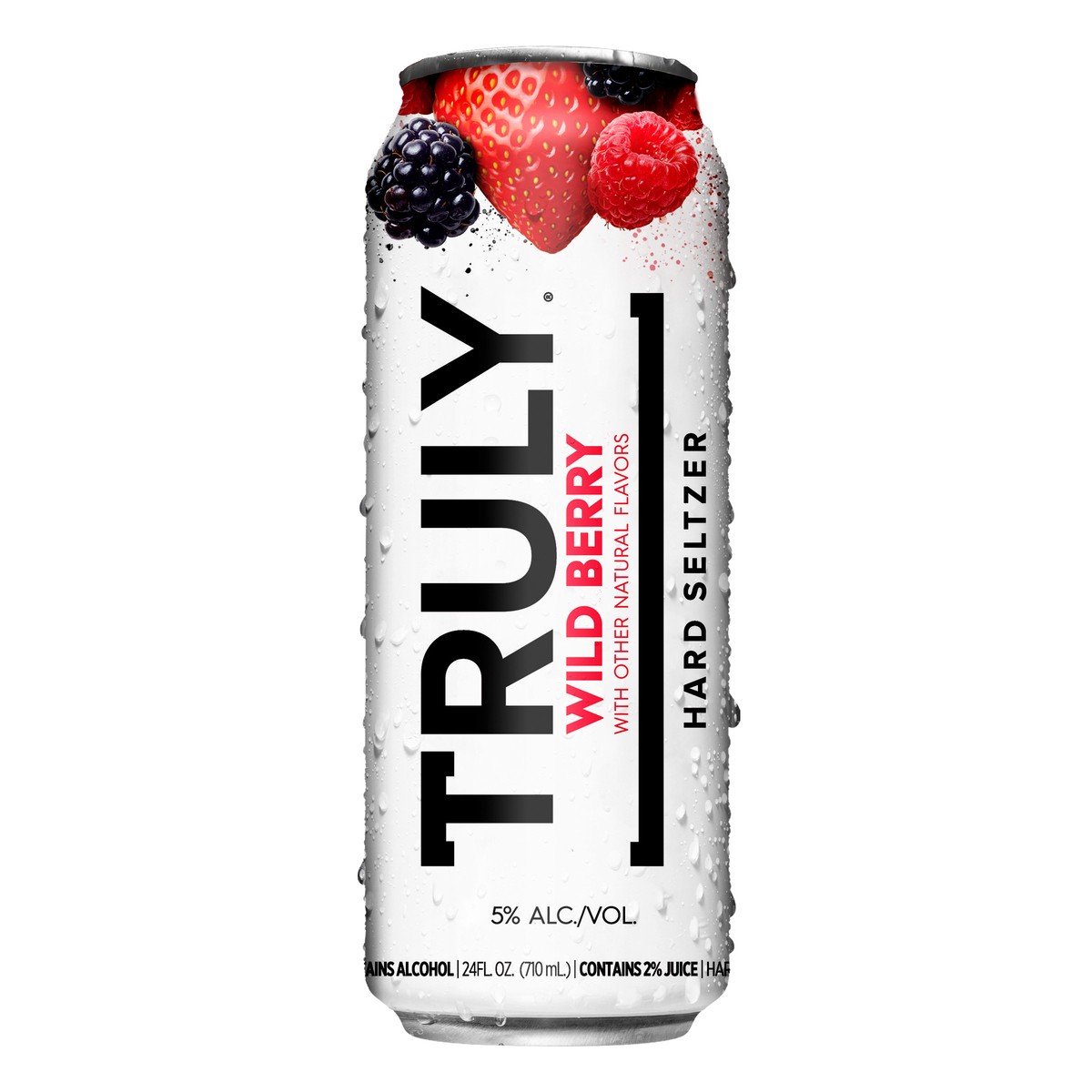 slide 1 of 6, Truly Hard Seltzer, Wild Berry, 24 fl oz