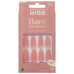 Kiss Bare But Better Sculpted Nail, Long, 28 Each