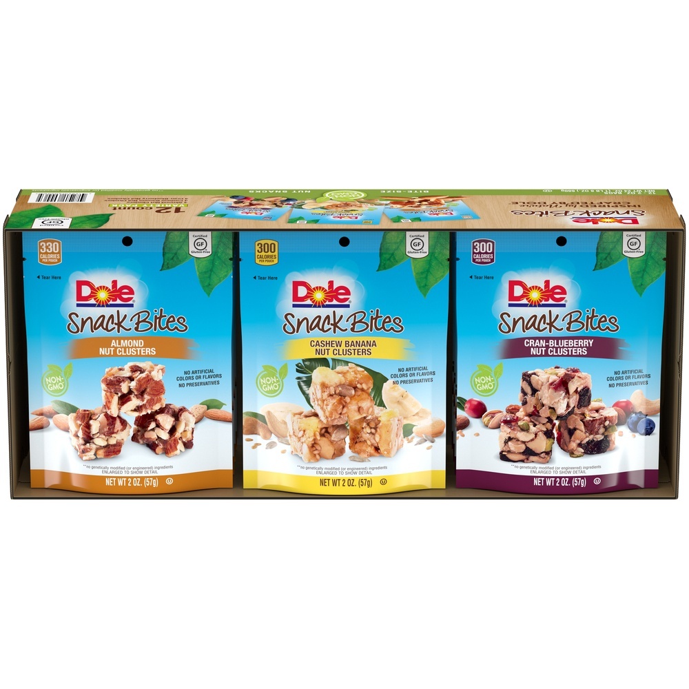 slide 1 of 1, Dole Snck Bites 12Pk Variety Pack, 24 oz