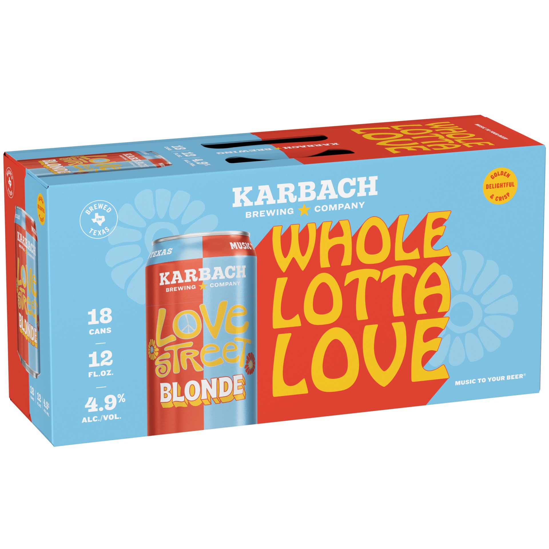 slide 1 of 4, Karbach Brewing Co. Love Street Blonde, 12oz. Can 18 pack, 18 ct; 12 oz