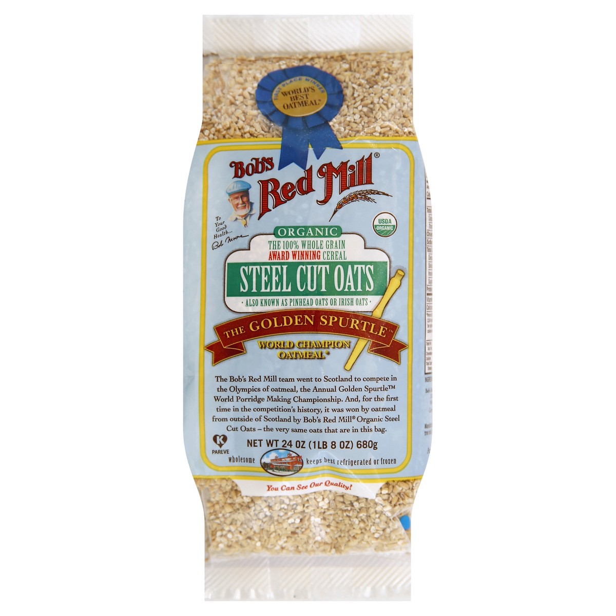 slide 5 of 6, Bob's Red Mill Organic Steel Cut Oats - Whole Grain, 24 oz