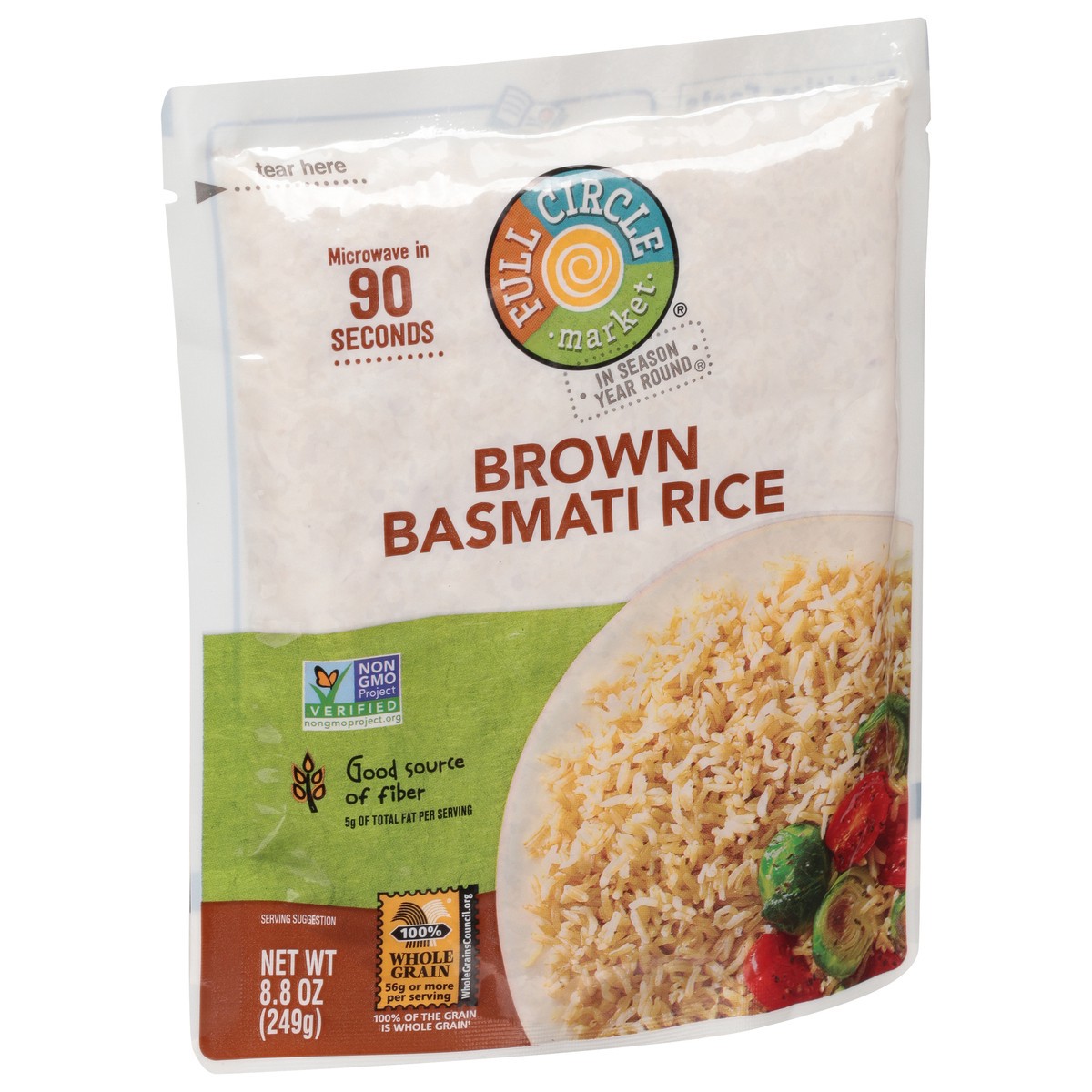 slide 5 of 9, Full Circle Market Brown Basmati Rice 8.8 oz, 8.8 oz