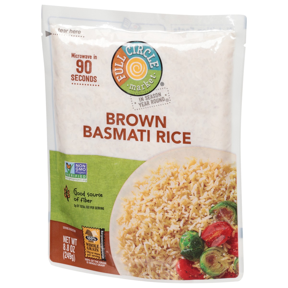 slide 8 of 9, Full Circle Market Brown Basmati Rice 8.8 oz, 8.8 oz