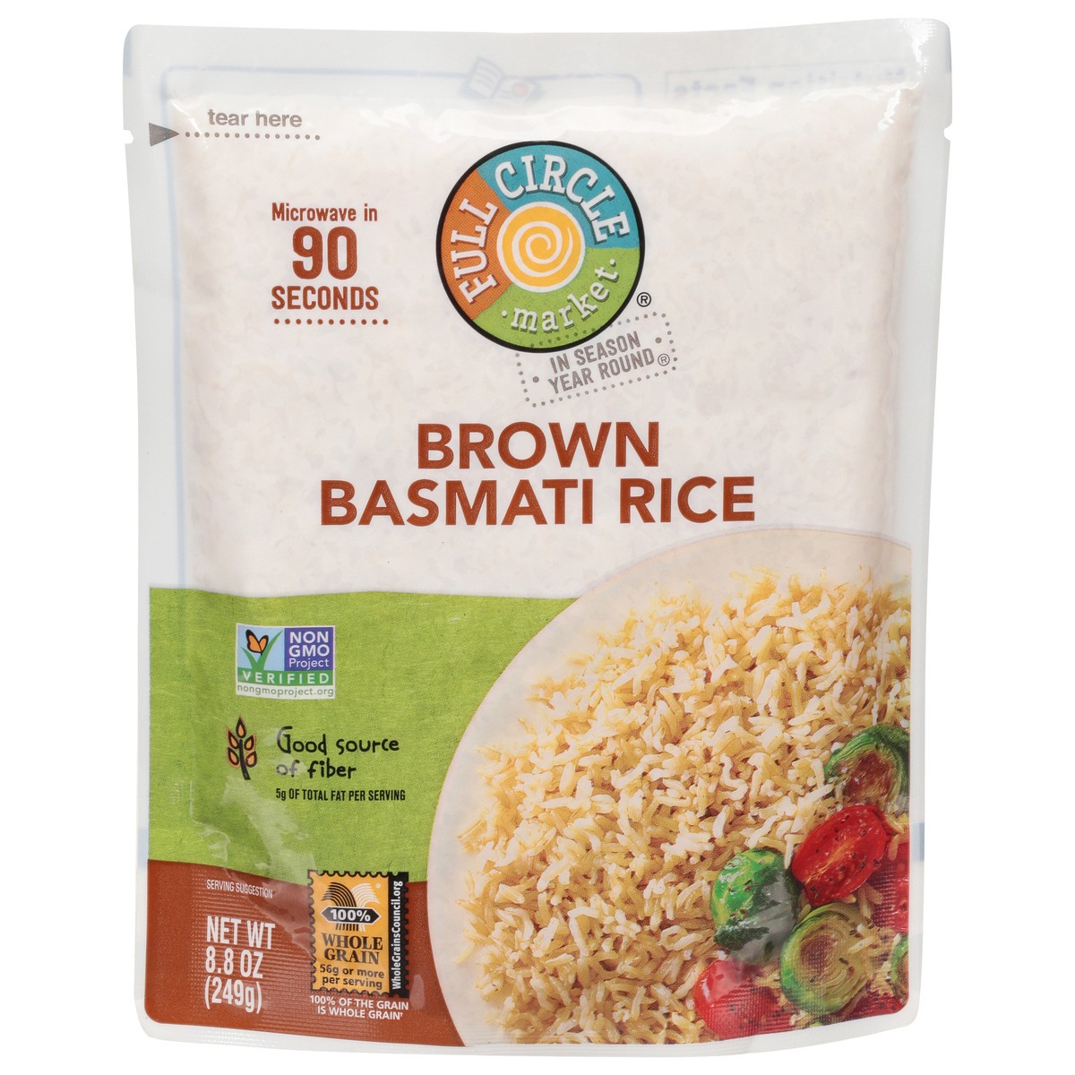 slide 1 of 9, Full Circle Market Brown Basmati Rice 8.8 oz, 8.8 oz