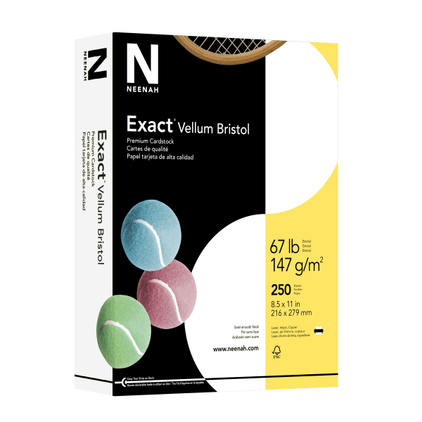 slide 3 of 5, Exact Vellum Bristol Cover Stock, White, 250 ct