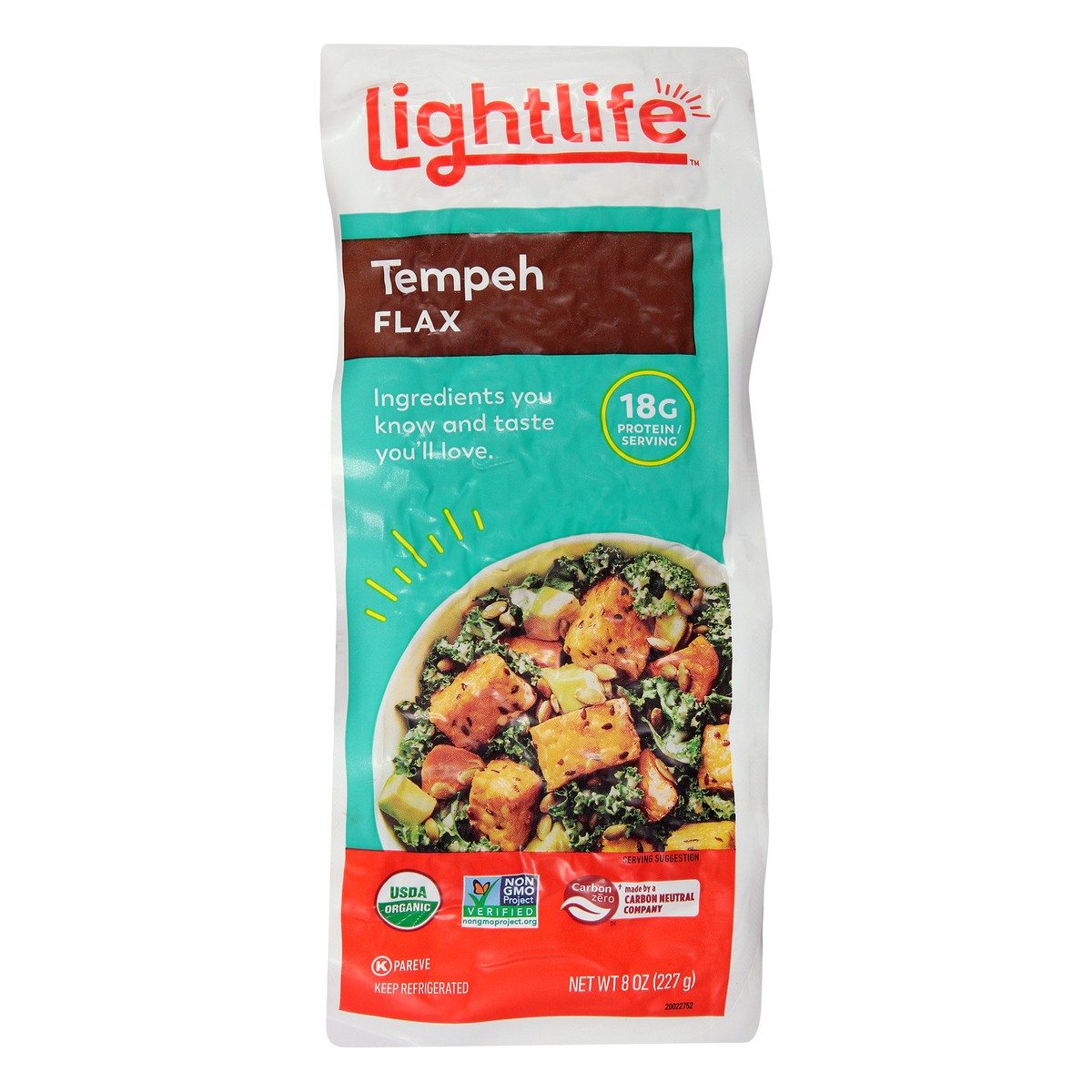 slide 10 of 11, Lightlife Organic Flax Plant-Based Tempeh, 8 oz