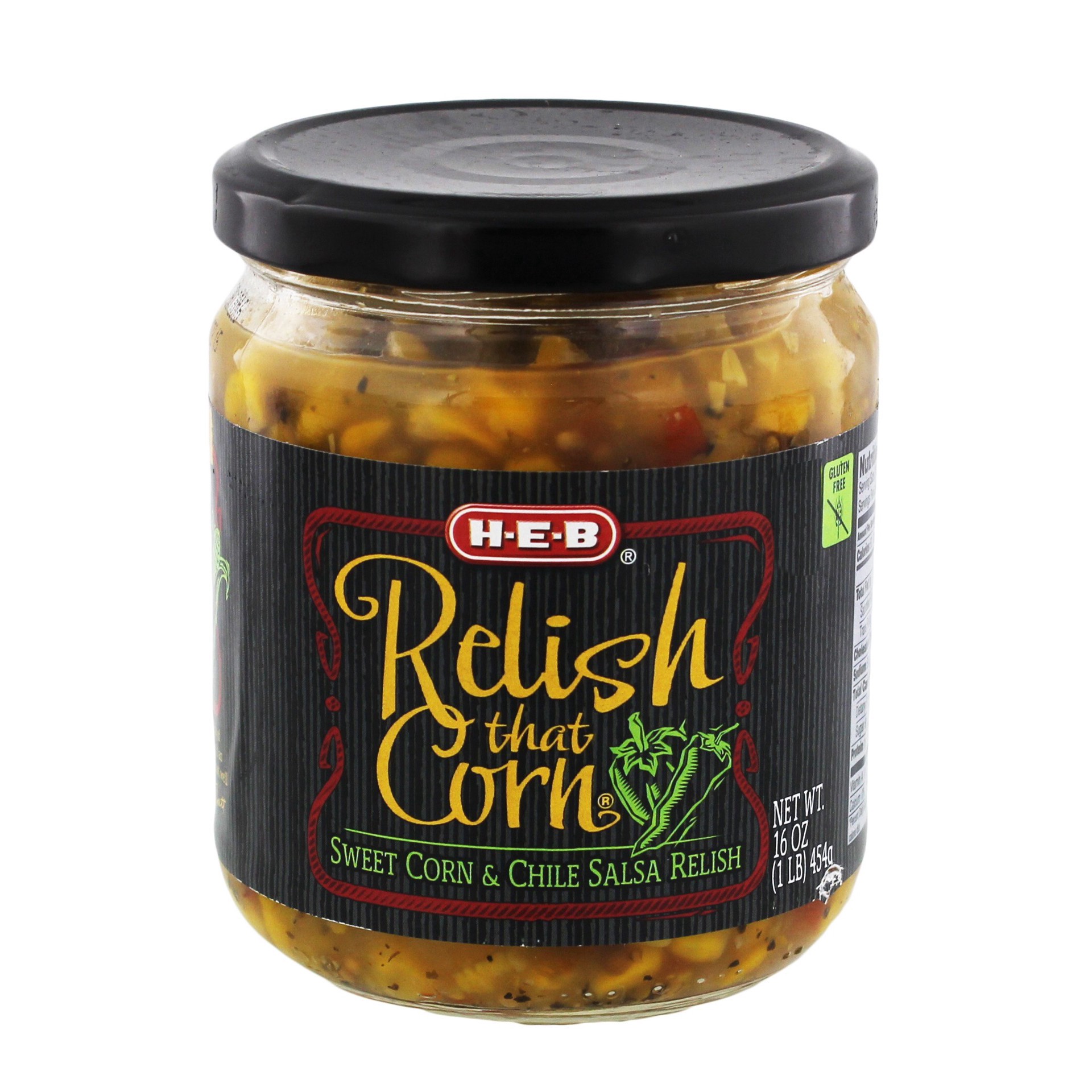 slide 1 of 1, H-E-B Relish that Corn, Sweet Corn and Chile Salsa Relish, 16 oz