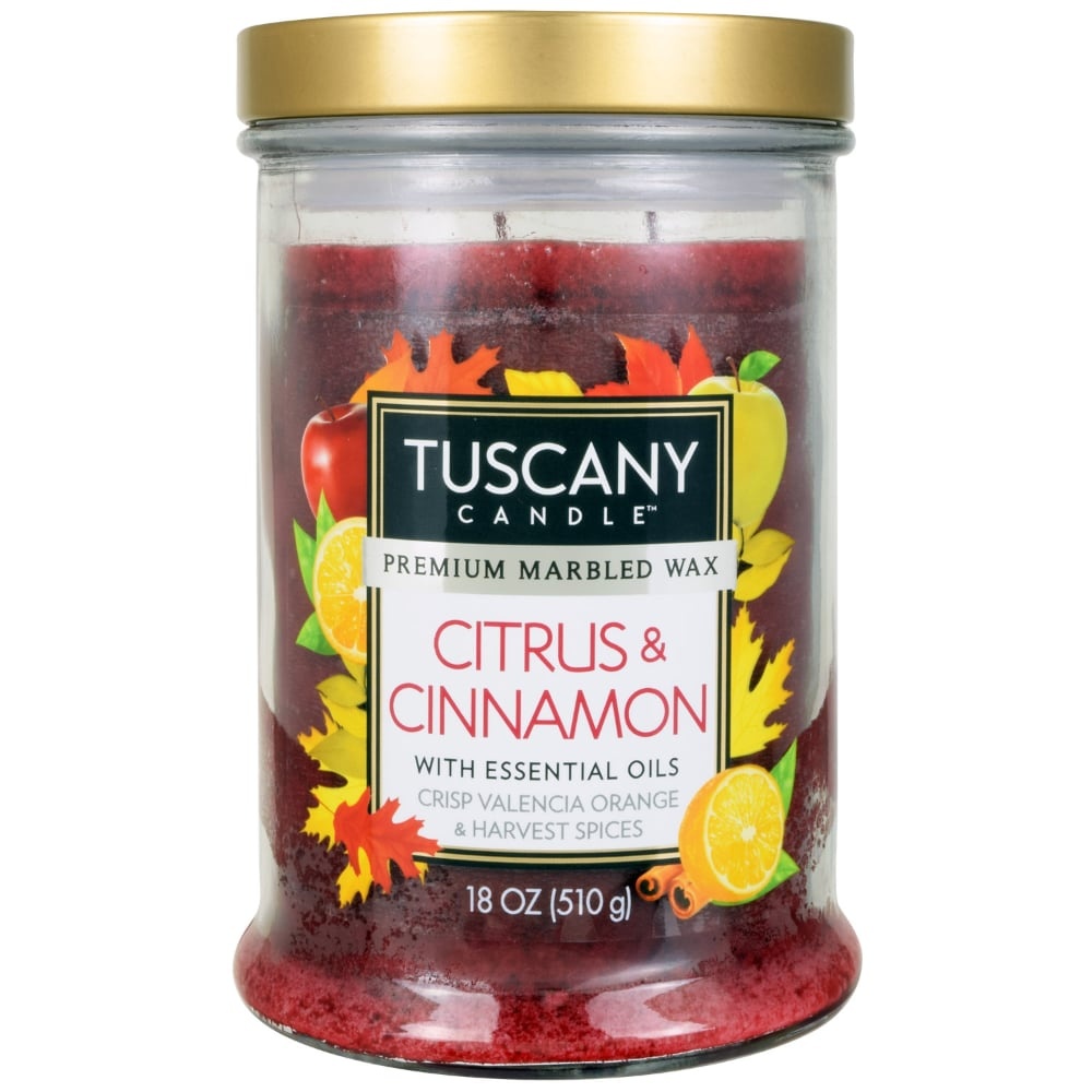 slide 1 of 1, Tuscany Candle Scented Candle - Citrus Cinnamon, 18 oz