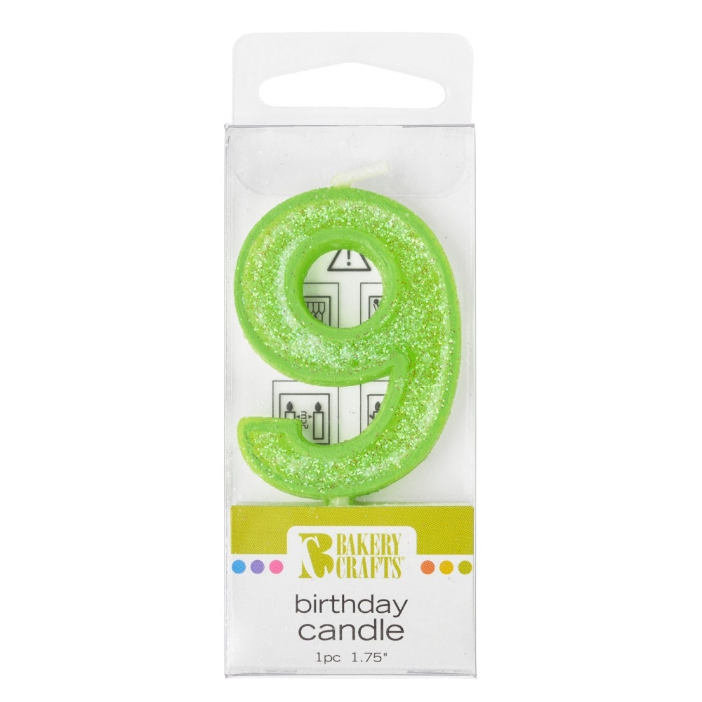 slide 1 of 1, Bakery Crafts Candle9Green, 1 ct