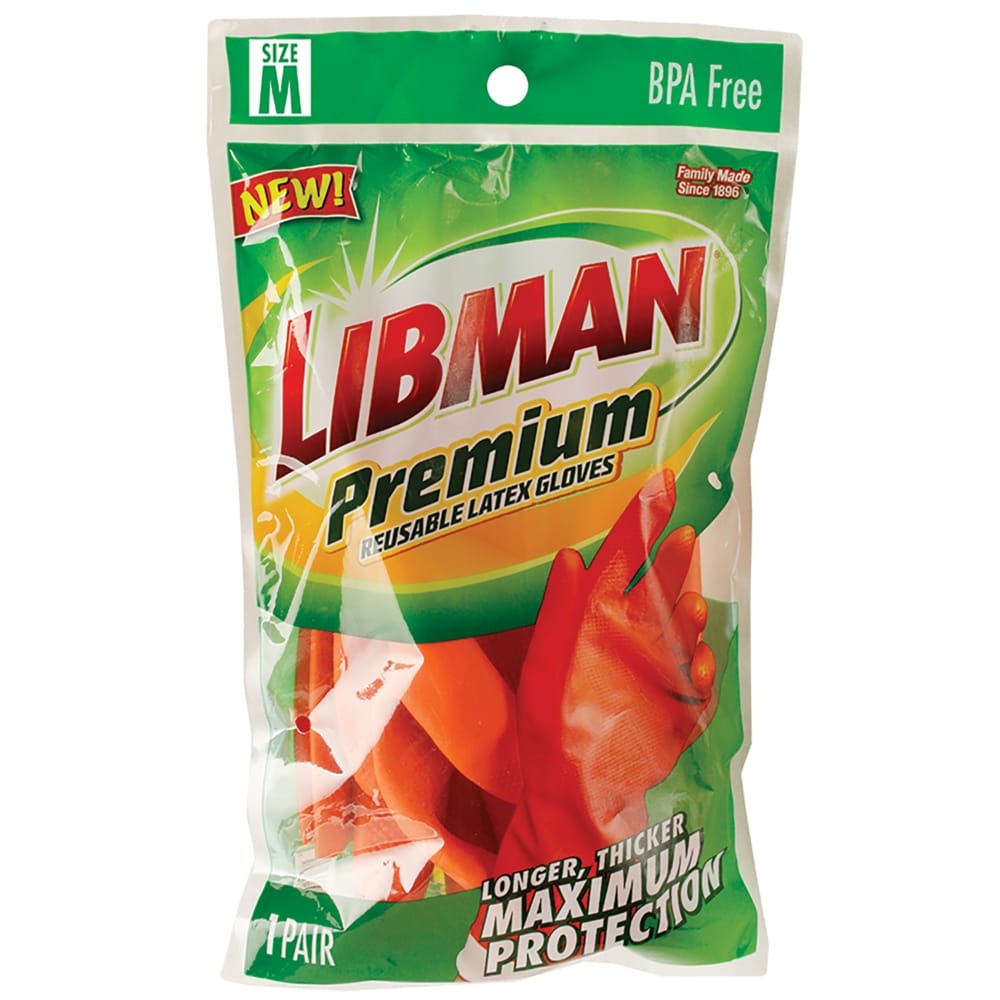 slide 1 of 1, Libman Premium Latex Gloves - Yellow, 1 ct