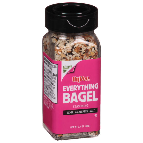slide 1 of 1, Hy-Vee Everything Bagel Himalayan Pink Salt Seasoning 2.4 Oz, 2.4 oz