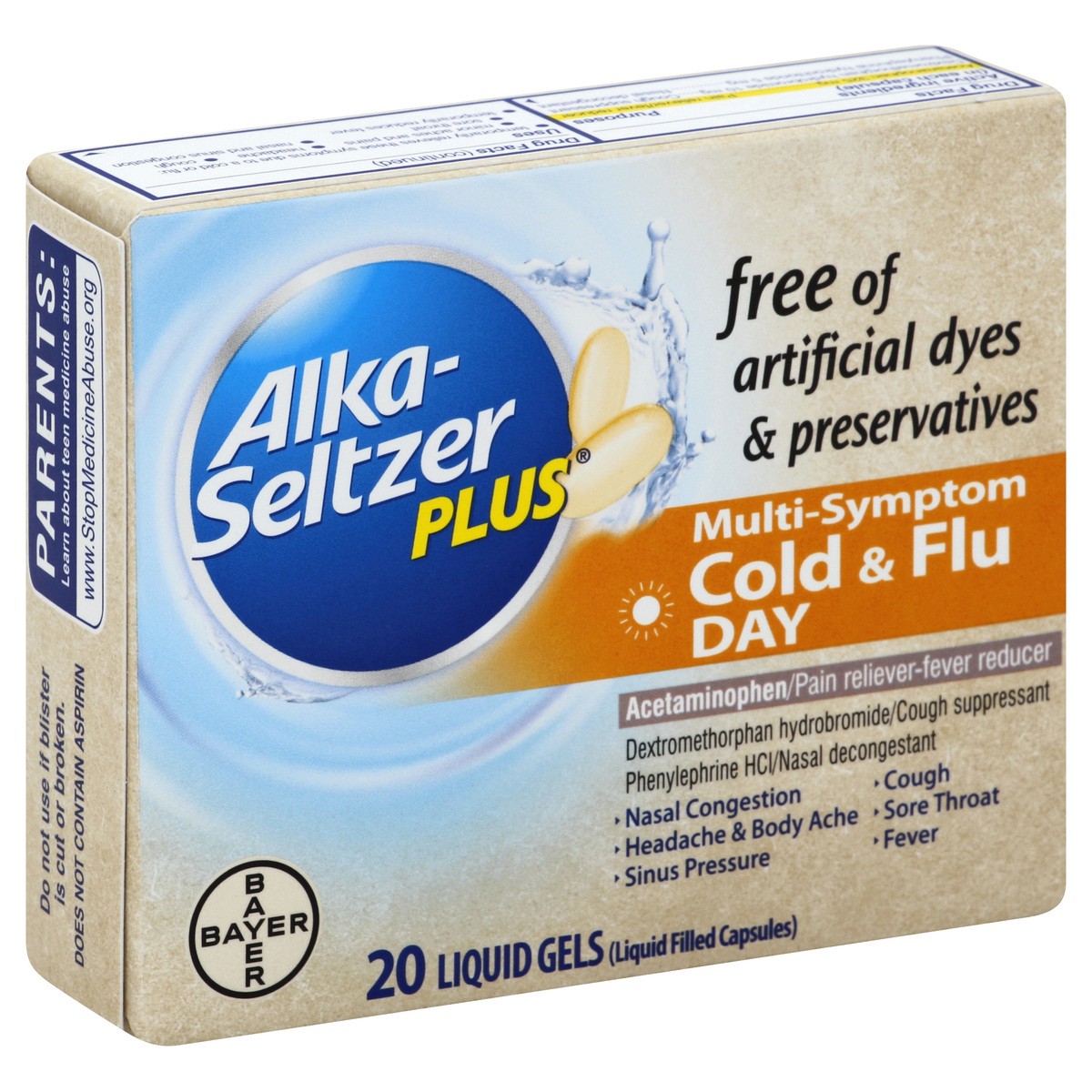 slide 4 of 5, Alka-Seltzer Cold & Flu 20 ea, 20 ct