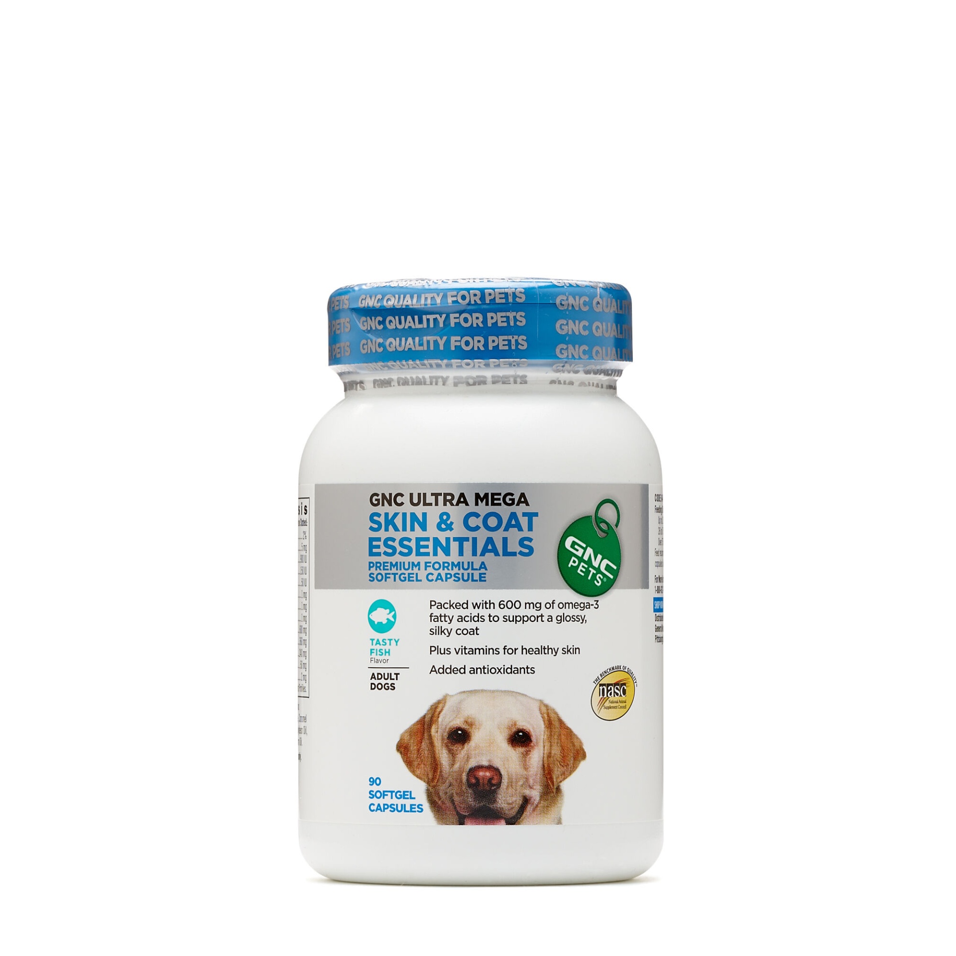 slide 1 of 1, GNC Pets Ultra Mega Skin & Coat Essentials - Fish Flavor, 90 ct