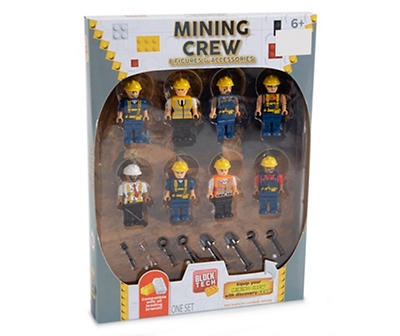 slide 1 of 1, Block Tech Mining Crew 16-Piece Figure & Accessory Set, 1 ct