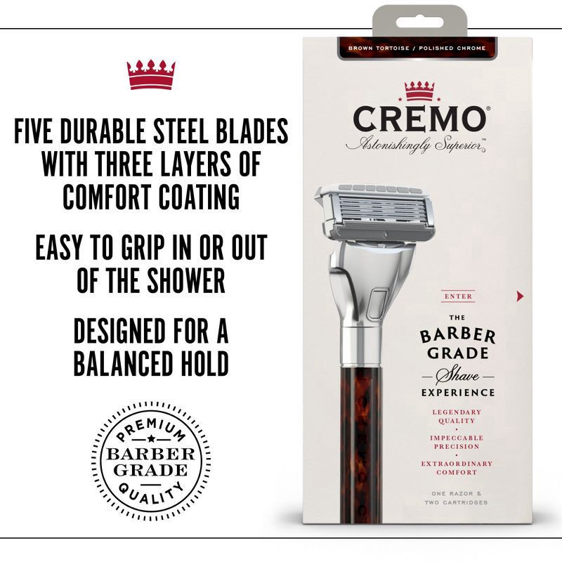 slide 5 of 7, Cremo Brown Tortoise Razor 1 ea, 1 ct