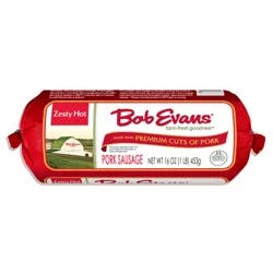 Bob Evans Pork Sausage Roll, Zesty Hot, 16 oz