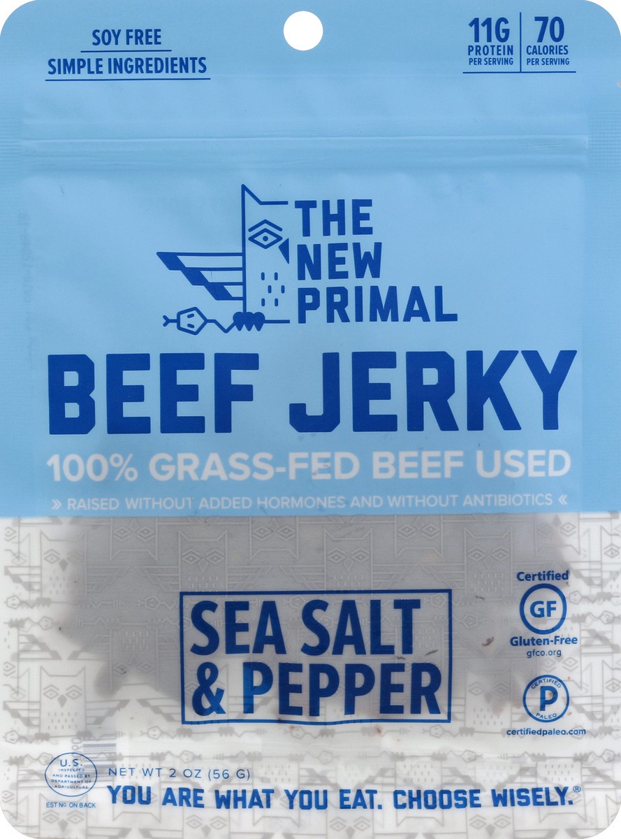 slide 3 of 3, The New Primal Grass-Fed Classic Beef Jerky, 2 oz