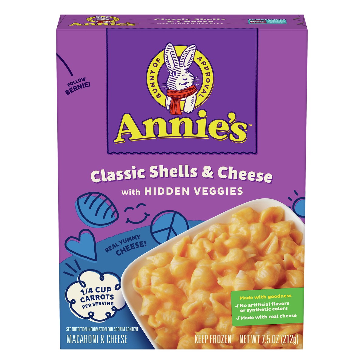 slide 8 of 13, Annie's Classic Shells & Cheese Macaroni & Cheese 7.5 oz, 1 ct