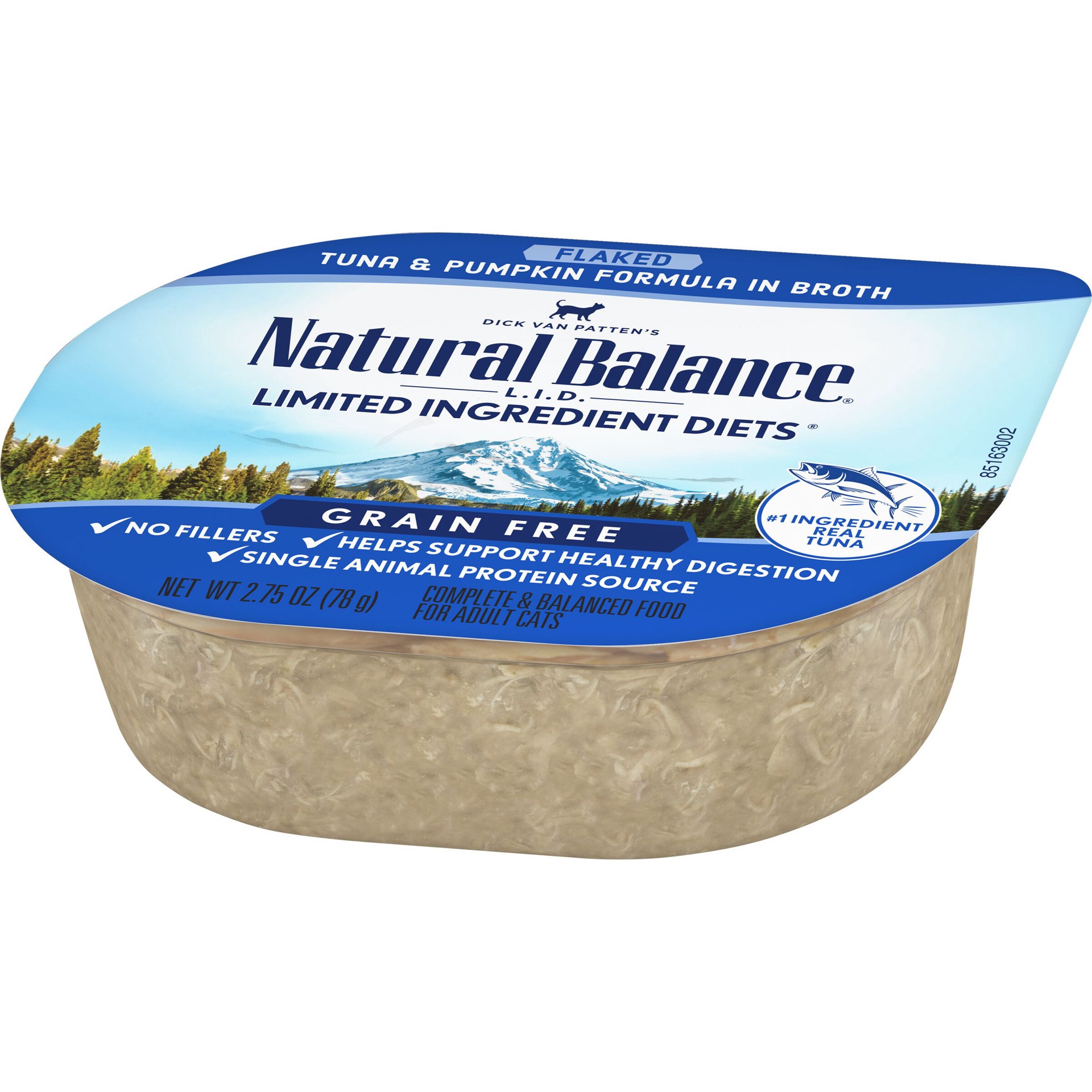 slide 3 of 5, Natural Balance L.I.D. Limited Ingredient Diets Tuna & Pumpkin Formula in Broth Wet Cat Food, 2.75 oz. tub, 2.75 oz