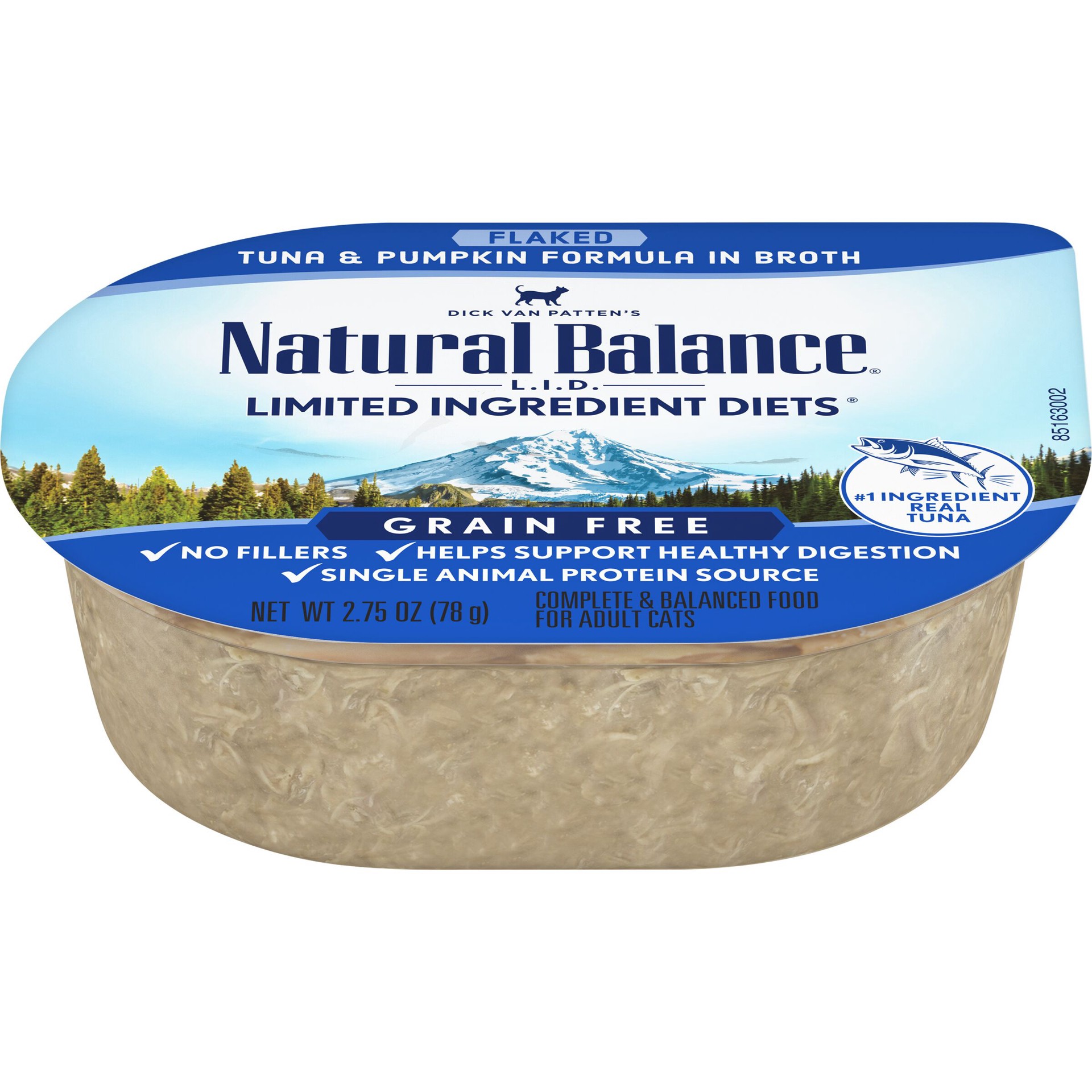 slide 1 of 5, Natural Balance L.I.D. Limited Ingredient Diets Tuna & Pumpkin Formula in Broth Wet Cat Food, 2.75 oz. tub, 2.75 oz