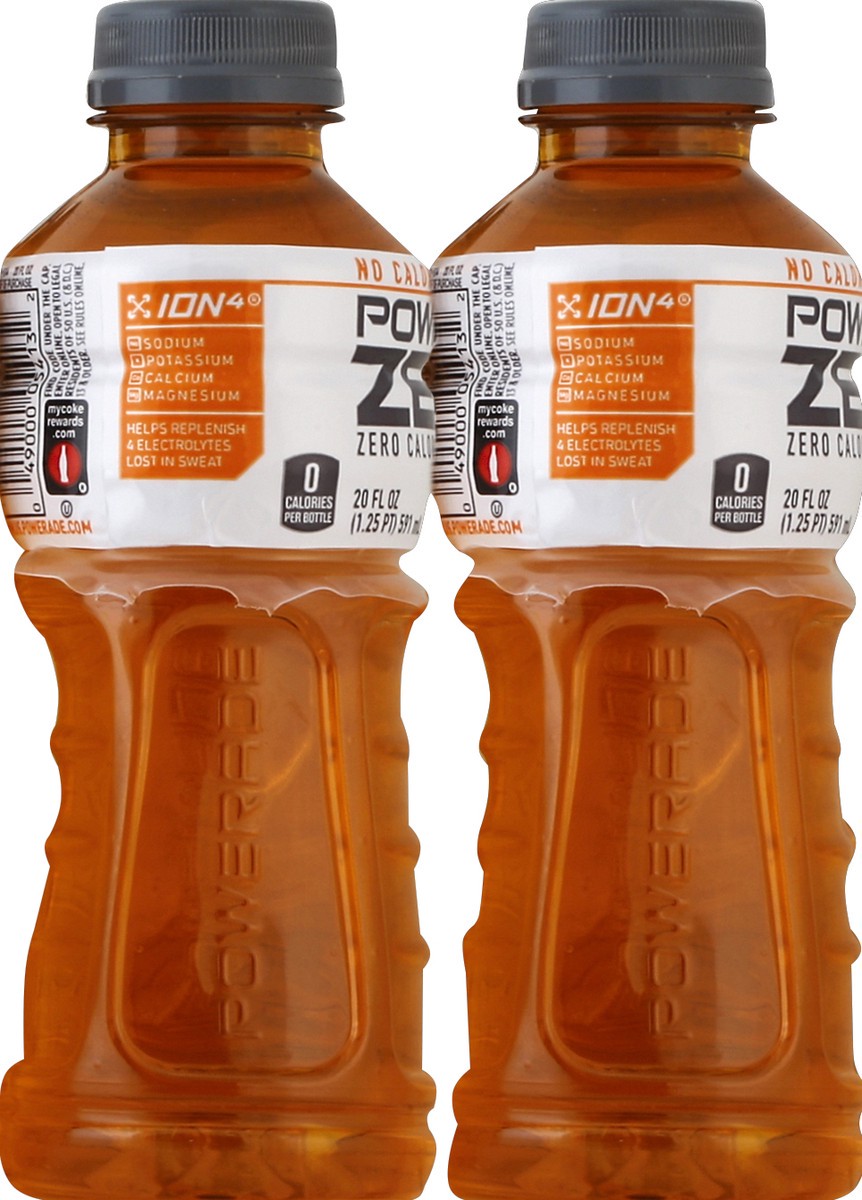 slide 2 of 4, POWERADE Zero Orange Bottles, 20 fl oz, 8 Pack, 1 ct