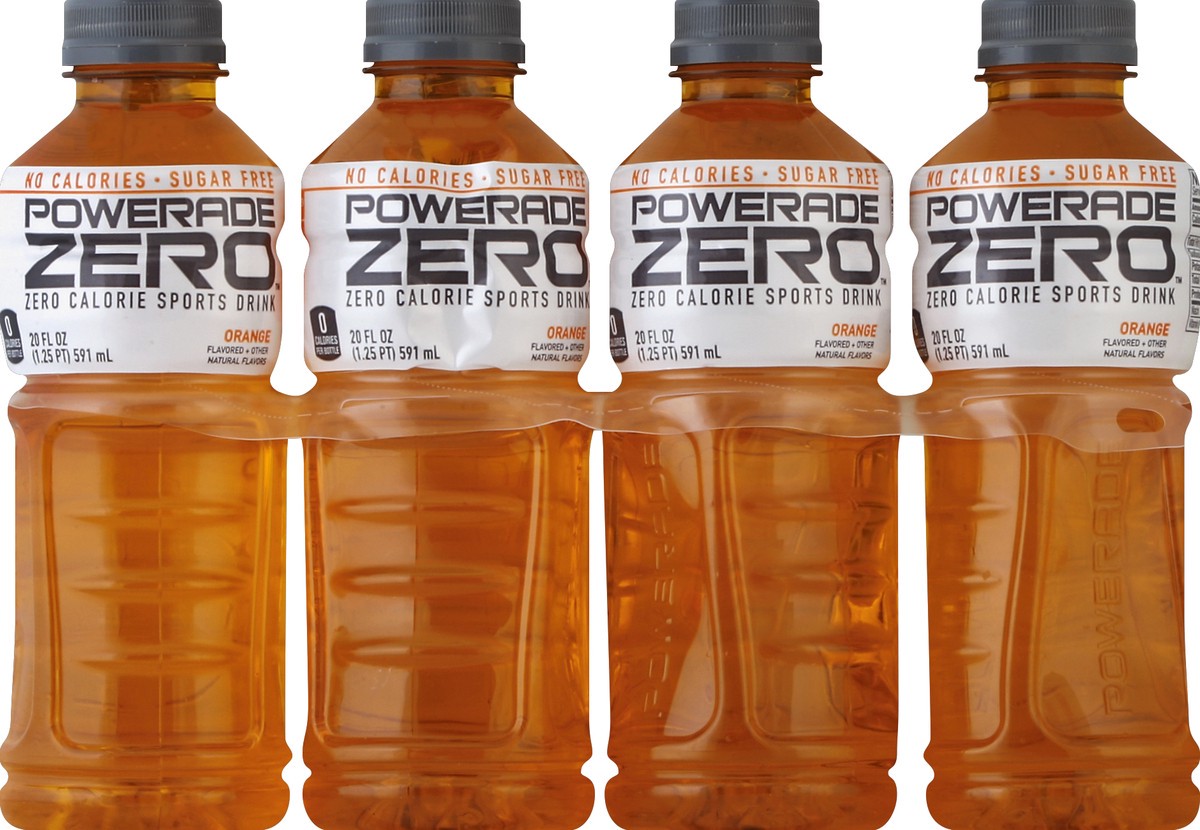 slide 4 of 4, POWERADE Zero Orange Bottles, 20 fl oz, 8 Pack, 1 ct