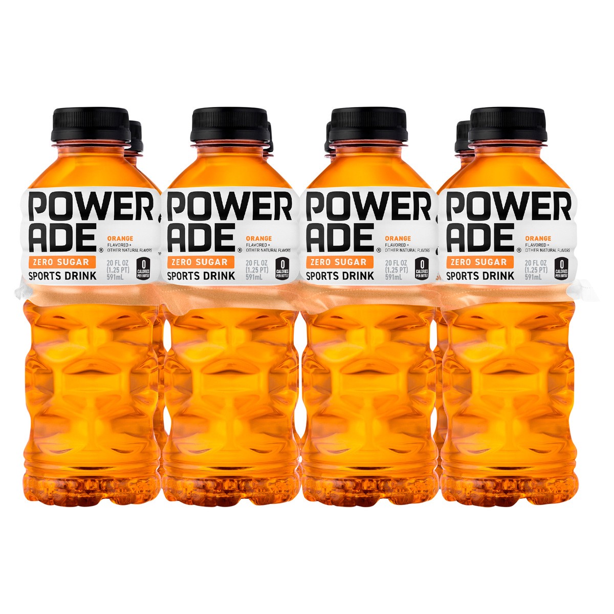 slide 1 of 4, POWERADE Zero Orange Bottles, 20 fl oz, 8 Pack, 1 ct