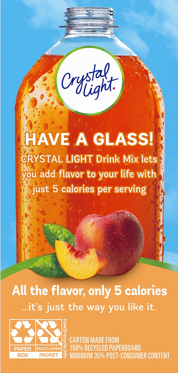 slide 8 of 9, Crystal Light Peach Iced Tea Artificially Flavored Powdered Drink Mix, 10 ct. On-the-Go-Packets, 10 ct; 0.07 oz