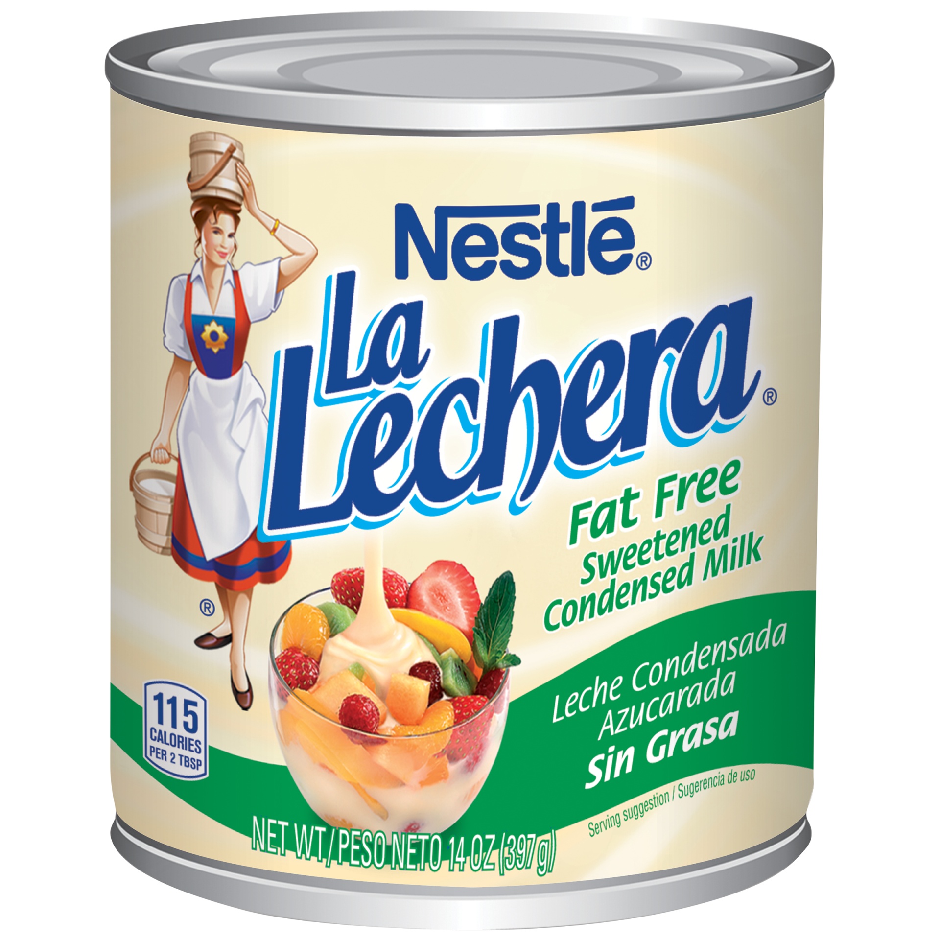 slide 1 of 1, Nestlé La Lechera Fat Free Sweetened Condensed Milk, 14 oz