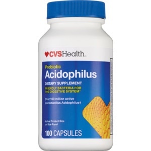 slide 1 of 1, CVS Health Probiotic Acidophilus Capsules, 100 ct