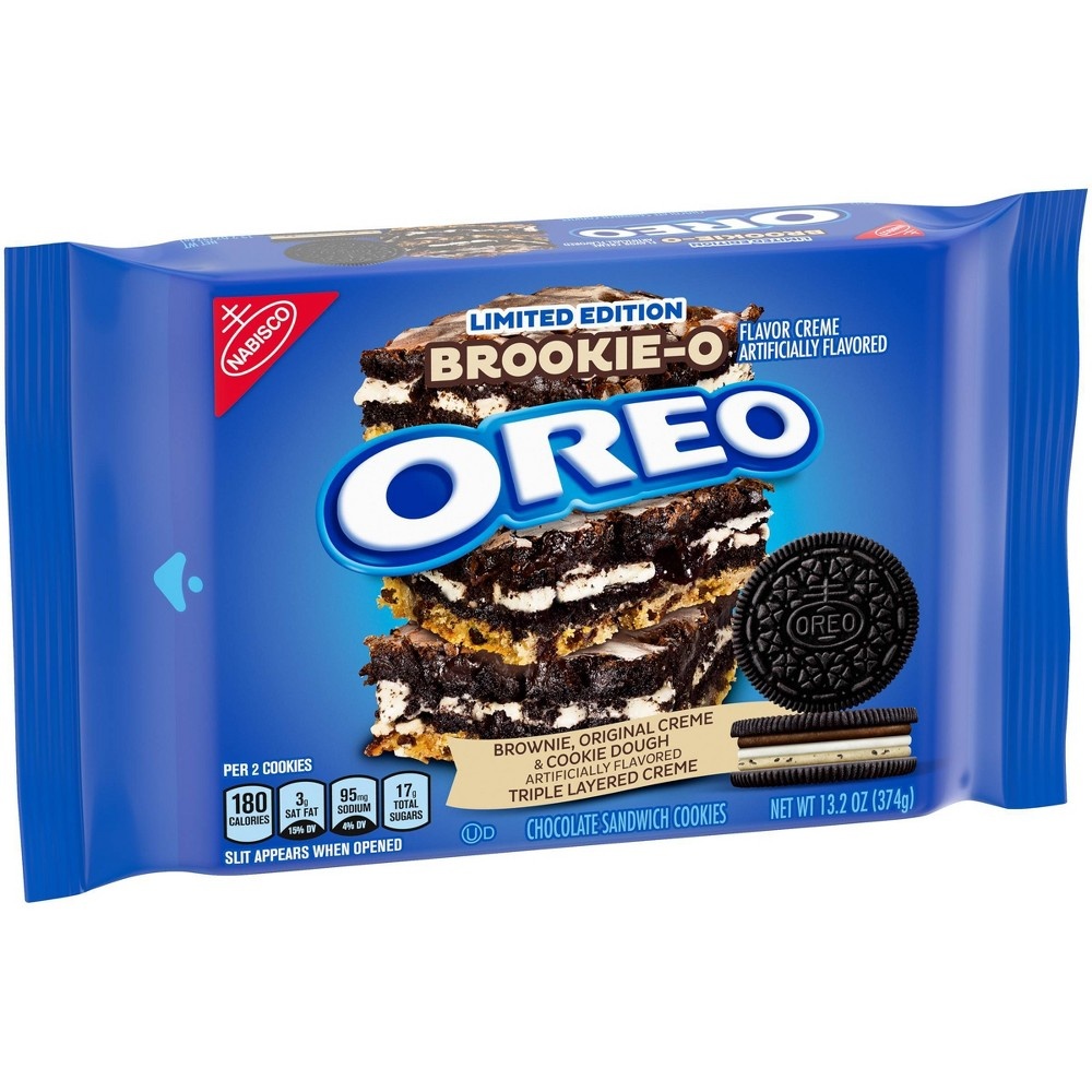 slide 2 of 2, Oreo Brookie-O Chocolate Sandwich Cookies, 13.2 oz